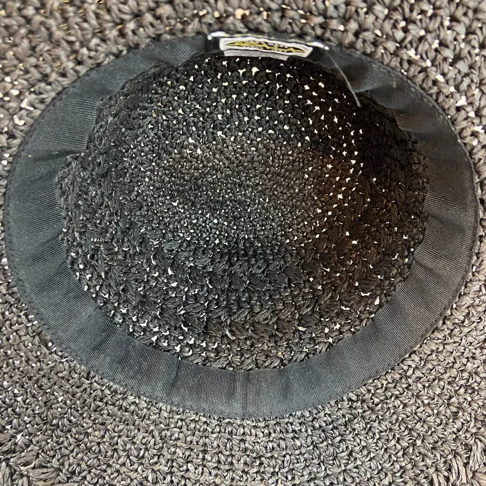 NWOT Scala Hand made Sun Hat 100% Paper Wide Brim